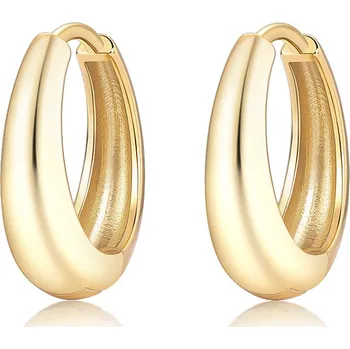 Náušnice Olivie Stříbrné náušnice 16mm KRUHY GOLD 9286 Ag 925; ≤3 g.
