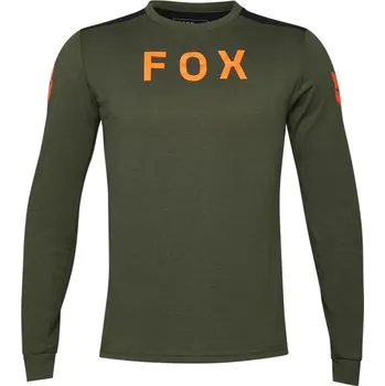 cyklistický dres Dres Fox Ranger Aviation Drirelease pánské dlouhý tmavě zelená š