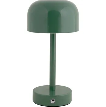 Lampička Present time Zelená kovová nabíjecí stolní LED lampa Jem