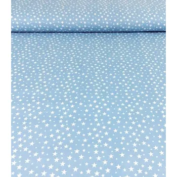 Bavlněná látka hvězdičky na světle modré plátno 140cm | RTex