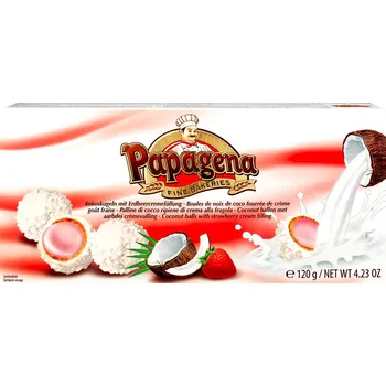Papagena Kokosové kuličky s jahodovou náplní 120 g