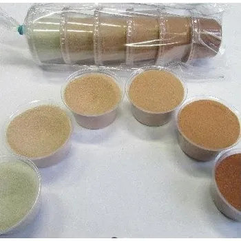 kreativní sada Sada barevných písků 6 barev - č.2 - hnědá