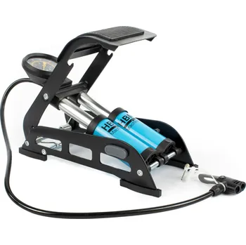 Výkonná nožní pumpa s manometrem - dvoupístová (TrueTech)