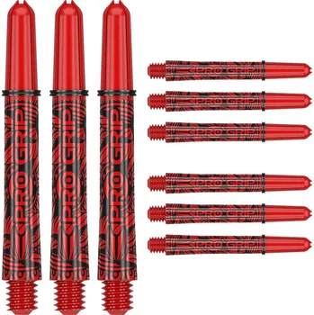 Příslušenství pro šipky Násadky Target Pro Grip INK Red Midi 3 sady
