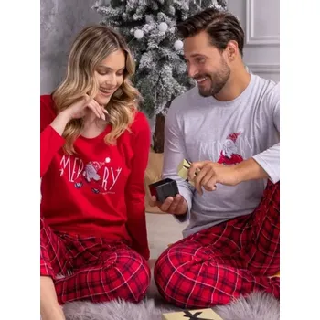 Pánské pyžamo 1473 - pánské pyžamo Hotberg, L, šedá