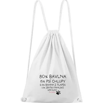 Městský batoh DOBRÝ TRIKO Bavlněný batoh s potiskem Bavlna, chlupy, bahno Barva: Bílá