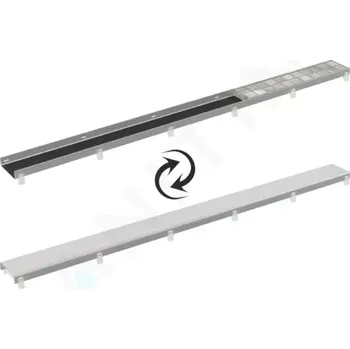 Alcadrain Oboustranný rošt DOUBLE 55 cm, nerez, DOUBLE-550M