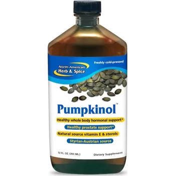 Rostlinný olej North American Herb & Spice | Dýňový olej - Pumpkinol vhodný do jídla, salátů, polévek nebo zeleniny - 355 ml