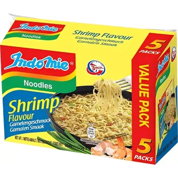 IndoMie Nudle s krevetovou příchutí, Balení 5 X 70 g
