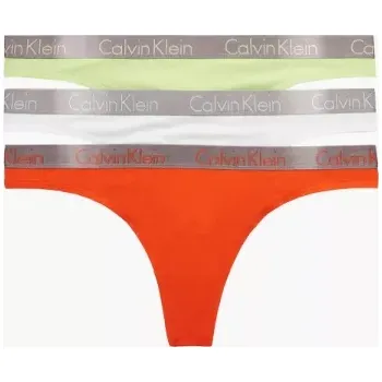 Souprava dámského spodního prádla QD3560/6S2 - dámská tanga Calvin Klein 3 pack, L, 6S2