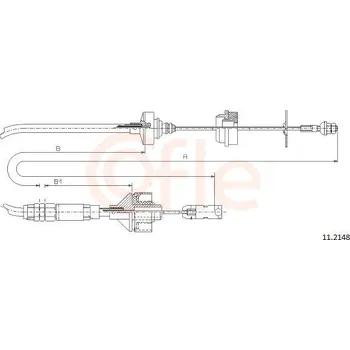 Spojkové lanko Tažné lanko, ovládání spojky COFLE 11.2148