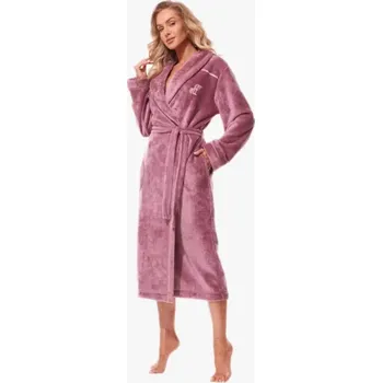 Dámské noční prádlo 2312/R204 - dámský župan L&L dlouhý, M, rose