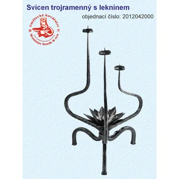 Svícen Svícen trojramenný s leknínem - 2012042000