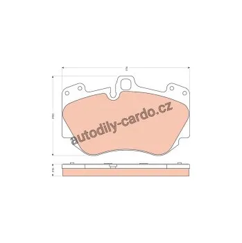 Brzdová destička Sada brzdových destiček TRW GDB1660 - AUDI A8