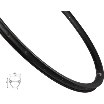 Ráfek na kolo MACH 1 ráfek MACH1 PULSE GRAVEL DISC 622x23, 28 děr,čer Varianta: materiál: hliník, počet děr: 28 děr, rozměr: 700C, typ brzdy: disková, typ ráfku: pláštový