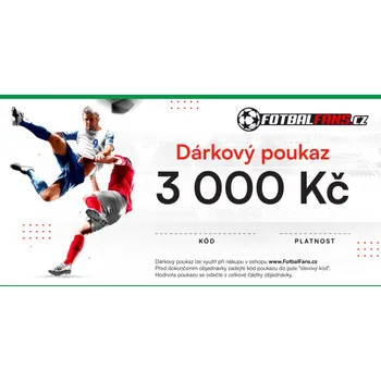 Dárkový potravinový koš FotbalFans.cz - Dárkový poukaz 3000 Kč | digitální