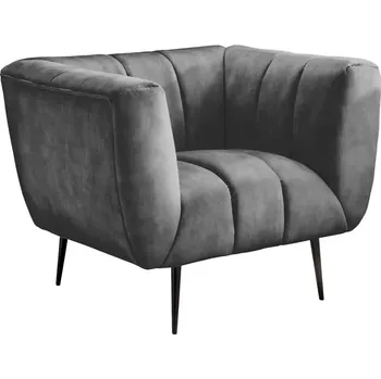 Křeslo Křeslo NOBLESSE 106 CM šedé samet