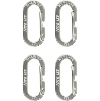 Vybavení pro přežití Nite Ize Karabinky na klíče MicroLink - 4 ks