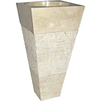 Umyvadlo Volně stojící kamenné umyvadlo Pedestal IDS 141 Cream