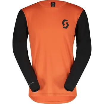 Cyklistické oblečení SCOTT Pánský cyklistický dres Trail Vertic LS léto Oranžová M Pánské
