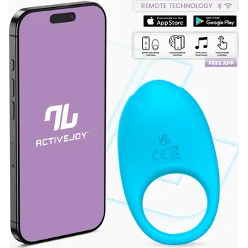 InToYou App Series Ringo Vibrating Ring with App Blue