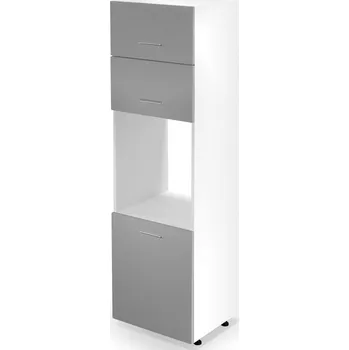 Kuchyňská linka Dolní skříňka vysoká MARCIE DP-60/214, dvířka: sv.šedý lesk + vyzvednutí ZDARMA