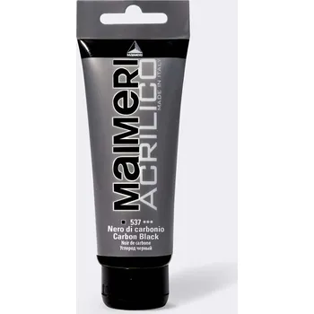Vodová barva Akrylová barva Maimeri Acrilico 200 ml - černá karbonová 537