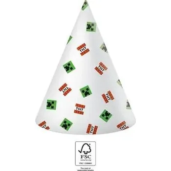 Party dekorace Minecraft TNT čepičky papírové 6 ks p95660