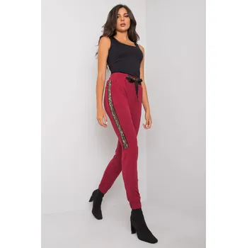 RELEVANCE Dámské tepláky vínové Velikost: M