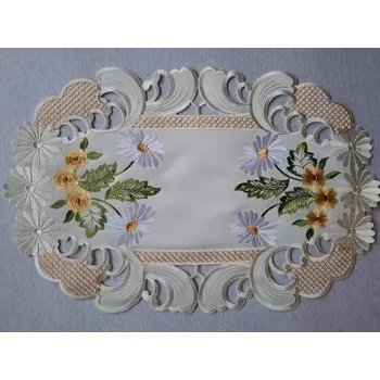 ubrus UBRUS * UBRUSY 53 x 34 vyšívaný * Kopretina kvítek