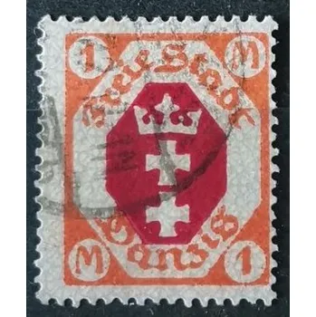 Sběratelství Známka Danzig, 1 M, Mi.83#