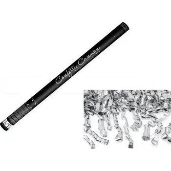 Konfeta Konfety 80cm - STŘÍBRNÉ STUŽKY - HOBLINKY- METALICKÉ - Silvestr