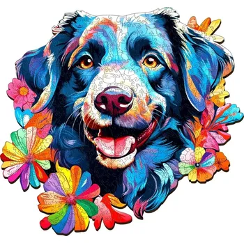 Puzzle EscapeWelt Dřevěné puzzle Pes 200 dílků