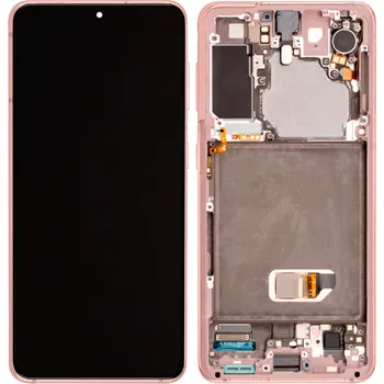 Náhradní dil pro Samsung G991 Galaxy S21 - LCD display + Dotyková deska + Přední kryt Pink / Růžová (Service Pack)