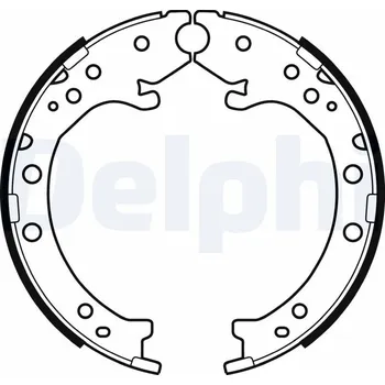 Brzdová čelist Sada brzdových čelistí, parkovací brzda DELPHI LS2034
