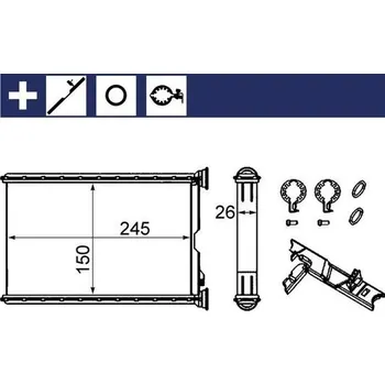 Výměník tepla Výměník tepla, vnitřní vytápění MAHLE AH 242 000S