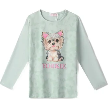 DÍVČÍ TRIČKO S DLOUHÝM RUKÁVEM YORKSHIRE BF Barva: Zelená, Velikost: 116