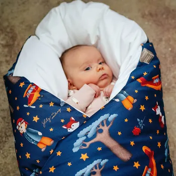 Zavinovačka Lily is sailing Péřová zavinovačka - Lily malý pilot bílá bavlna Velikost: 80 x 80 cm, Varianta: povlak zapínání na knoflíky