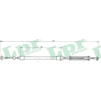 Lanko parkovací brzdy Tažné lanko, parkovací brzda LPR C0215B