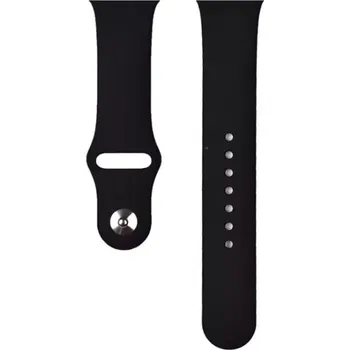 Řemínek na hodinky Devia Náhradní pásek Deluxe Sport k hodinkám Apple Watch černý, kompatibilní s velikostmi 42mm, 44mm, 45mm, 49mm