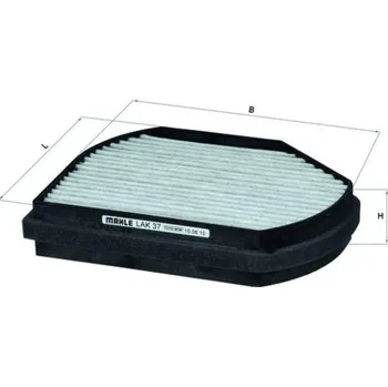 Ventilátor topení a klimatizace Filtr, vzduch v interiéru MAHLE LAK 37