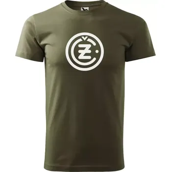 Tričko Čezeta ČZ 4T - khaki / XXL / bílá