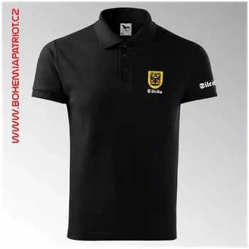Pánská košile Polokošile Silesia 3K s potiskem - černá / XL