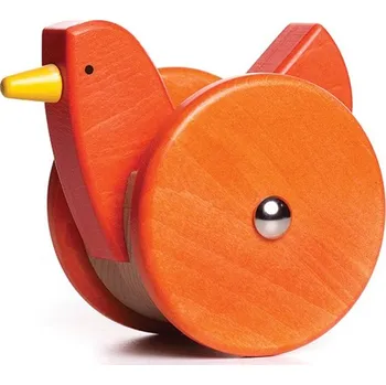 Dřevěná hračka Bajo Kymácející se slepice - červená