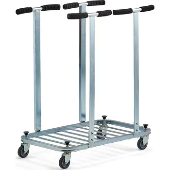 Odpadkový koš Stojan na odpadkové pytle 2x 125 l, pozinkovaný