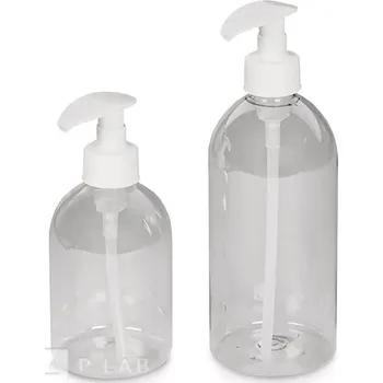 Lahvička čirá s pumpičkou (Objem (ml): 500, Výška (mm): 195, Průměr (mm): 71, Balení (ks): 1)