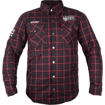 Pánská košile WTEC BLACK HEART Moto košile W-TEC Black Heart Rattlesneak - černá s červeným pruhem Barva: Černá, Velikost: 4XL