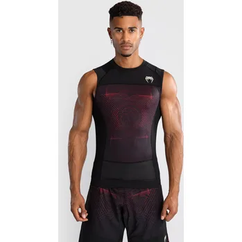Rashguard Pánský rashguard - funkční triko Venum G-Fit Air - bez rukávů - Deep Black/Fire Red Velikost: XXL