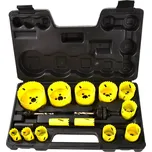 GEKO Vykružovací vrtáky do kovu a dřeva, průměr 19-76 mm, sada 17 ks