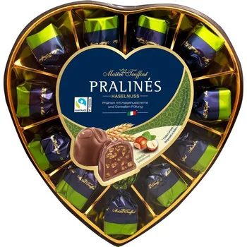 Bonbon Maitre Truffout Truffout Pralinky z mléčné čokolády s kousky oříšků a cereáliemi 165g - originál z Německa